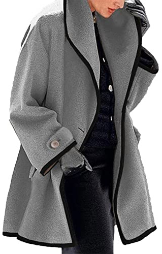 KeYIlowys Veste à Capuche en Laine Ample à Manches Longues pour Femmes Automne/Hiver