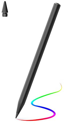 MEKO Stylus Pen mit Palm Rejection für iPad - Schrägstellung, Magnet Ladekabel, Kompatibel mit iPad Pro/Air/Mini 2018-2021 (Schwarz)