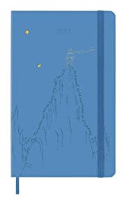 Moleskine Wochenplaner 2023, 12-monatiger Kalender, Limitierte Edition Le Petit Prince, Wochenplaner mit Hardcover und Elastischem Verschluss, Großformat 13 x 21 cm, Farbe Grün