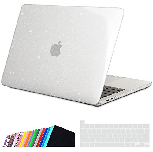 iNeseon Case Compatible with 2016-2022 Macbook Pro 13 inch A2338(M1 M2) A2289 A2251 A2159 A1706 A1989, Plastic Protective Hard Shell Cover and EU Keyboard Cover for Macbook Pro 13, Clear Shiny