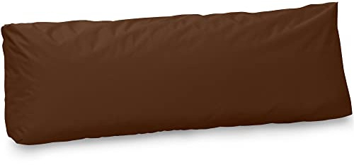 Spatium Jumbo XXL Palettenkissen Set abnehmbar Bezug wasserdicht gesteppt Palettenpolster Palettenauflage Palettensofa (Braun, Langes Rückenkissen 120x50x20)