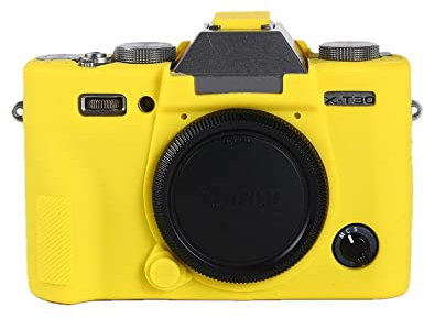 Kamera Weich Silikon Hülle Tasche Gelb Stoßfest Armor Skin Body Cover Schutz für Fujifilm X-T30 II spiegellose Kamera, gelb, Kameratasche