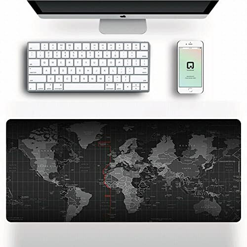 Mr. Gadget's Solutions Large Gaming Mouse Pad 800x300x2mm World Map Speed Game Keyboard Mouse Pad Mat Non-Slip & Oversized Laptop Gaming Mousepad Desk Pad