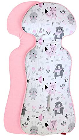 ByBoom Basics Baby Sitzauflage, Sitzeinlage 77x32 cm, Baumwoll- und Frotteeseite, Universal für Babyschale, Autositz, Kinderwagen, Buggy, Fahrradanhänger - OEKO-TEX 100, Made in EU