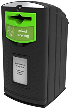 Office Needs Direct Envirobank External Mixed Recycling Bin 240 Litres with Wheelie Bin