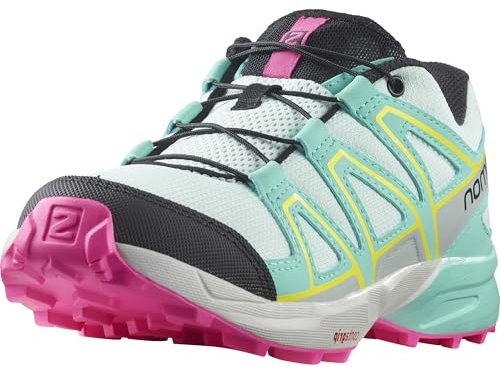 Salomon Speedcross J Unisex Kinderschuhe, Wandern Laufen,Präzise Passform, Grip, Praktischer Komfort, Bleached Aqua, 33