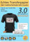 TransOurDream Echte Inkjet/Laser Transferfolie,Bügelfolie für Dunkle Textilien,DIN A5X10 Blatt,T-Shirt Papier für Laserdrucker/Tintenstrahldrucker für dunkle T-Shirts(3-3.0-A5)