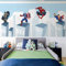 Kinderzimmer Cartoon Hintergrundbild Spiderman American Captain Superman Schlafzimmer Junge Tapete Kindergarten 3d Wandbild-200cm×140cm