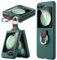 JETech Case for Samsung Galaxy Z Flip 5 2023 with Ring, Hard PC Slim Shockproof Anti-Scratch Protective Phone Cover (Midnight Green)