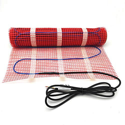 100W/m2 Underfloor Heating Mat Self-Adhesive Electric Warm Floor System Heating Cable Save Energy Easy to Install (4m²)