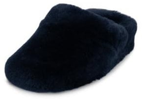 VITAFORM Echte Lammfell Hausschuhe Herren - Warme Hausschuhe Herren - Gefütterte Hausschuhe Herren Winter - Weiches Lammfell Innen und Außen blau 43