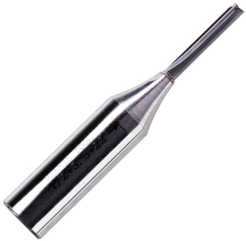 Rennie Tools - 3.5mm Cutting Diameter x 22mm Flute x 1/2 Shank TCT Tipped 2 Flute Straight Router Cutter Bit. Compatible With Makita Trend Festool Hikoki Dewalt Router Etc. 3.5mm Router Bit