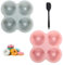 Moldes para Dónut de Silicona 2 Piezas Moldes Silicona Reposteria de 4 Cavidades, Moldes de Silicona sin BPA para Pasteles, Galletas, Bagels, Muffins, Magdalenas, y 1 Espátula