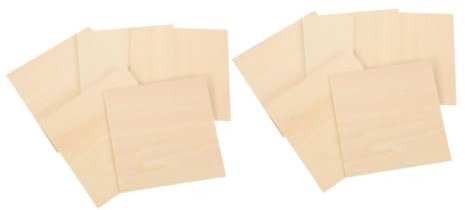 TEHAUX 10 Piezas De Tablero De Tilo Tablones De Madera Para Bricolaje Rodajas De Madera En Elaboración De Placas De Madera Virutas De Madera Para Bricolaje Tableros De Madera