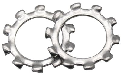 10~100 Stück M3-M30 304 Edelstahl Innenzahn-Dichtungsscheibe Sicherungsscheibe Außenzahn-Sicherungsscheibe (Color : External, Size : M8 (50pcs))