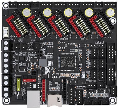 SKR 3 Mainboard für 3D-Drucker, 48 V Geschwindigkeit, Druckunterstützung, Marlin Klipper Firmware kompatibel EZ2209 TMC5160 Runout Detection