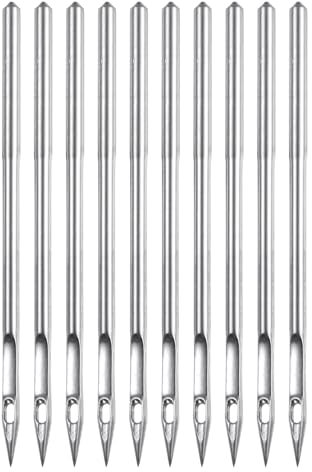 sourcing map 10 Pcs Sewing Machine Needles Size 22/140 Quick Sewing Iron Universal Regular Point Machine Needles Embroidery Sewing Tool for Craft DIY Household Stitching Industrial Use
