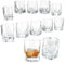 MamboCat Frosty Lot de 12 verres à whisky I 250 ml I 12 personnes I Verre large avec fond lourd et relief glace pour Scotch & Co. I Verres double Old Fashion