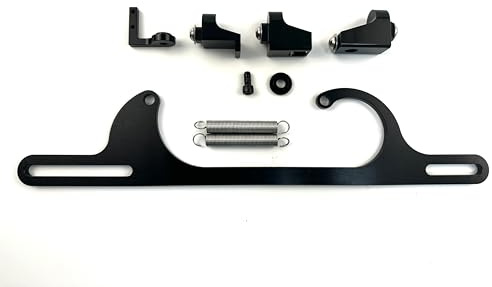 Throttle Cable Bracket For holley 4150 4160 Series Adjustable Aluminum Carburetor Bracket (Black)