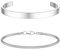 CASSIECA 2Pcs Armband Herren Silber Edelstahl Armband Herren Armband Herren Stackable Kette Armband Manschette Schlange Herren Jungen Silber Schmuck Herren 21CM Geschenke für Papa Ehemann Sohn