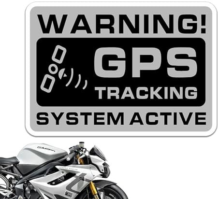 10 Stück GPS-Tracker-Aufkleber – Motorrad-Sicherheitsaufkleber, Auto-Alarm-Aufkleber, Tracking-System-Aufkleber | Tracking-System-Aufkleber, wasserdichter Anti-Diebstahl-Warnaufkleber