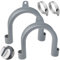 Staffa per Tubo di Scarico a 180 Gradi con Arco,Supporto per Lavatrice,Tubo di Scarico e Tubo per Lavastoviglie,Asciugatrice,Gancio per Tubo Scarico Lavatrice a Forma di U,Curva per Tubo Scarico,2pcs
