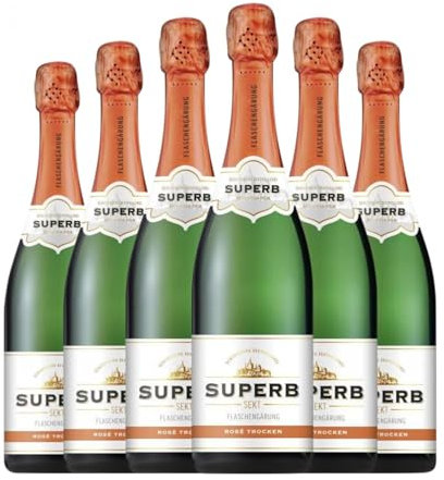 Geldermann Superb Rosé Sekt 75 cl Rosé Sekt (Karton mit 6 Flaschen von 75 cl)