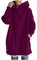 Kapuzenjacke Hoodie Damen Oversize Lang Sweatjacke Mit Kapuze Lose Herbst-Winter Winddicht Warm Mantel Mit ReißVerschluss Outdoor Leichte Fleecejacke mit Taschen Windjacke Kapuzenpullover Strickjacke
