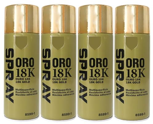 various-Pintura Spray Especial Oro 18K Multicolor Profesional 400ml Adecuado Metal Madera y Plástico Pack de 4 unidad