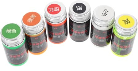 TOGEVAL Peinture à l'huile Fluorescente pour Flotteurs de Pêche, Coffret 6 X 30 ML, Peinture de Réparation Rapide pour Accessoires de Pêche, Usage Extérieur Couleur Aléatoire