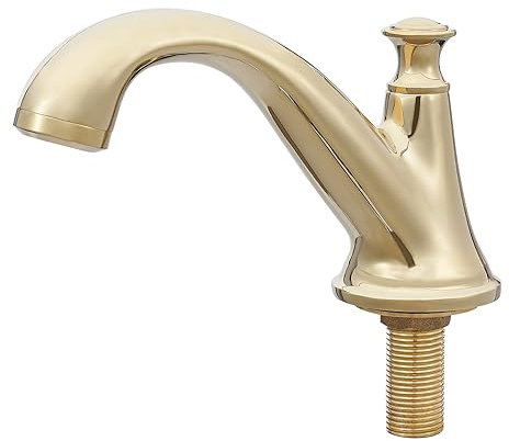 3-Loch Golden Waschbeckenarmatur mit 2-Griff, Spüle Wasserhahn mit Kreuzgriffe, Bad Waschbecken Armaturen mit Heiß und Kaltwasserhahn, Waschtischarmatur für Badezimmer