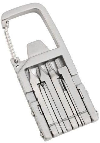 Tragbares Multitool, 13-in-1-Schlüsselanhänger-Multitool mit Bitzange, Schraubendreher, Flaschenöffner, Telefonkartenentferner für Outdoor-Abenteuer