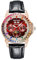 REEF TIGER Luxuriöse Kristalllünette Moonphase kompletter Kalender mechanische Automatikuhr für Herren leuchtendes Lederband klassische Uhr RGA1988, RGA1988-PRCBD, Modern