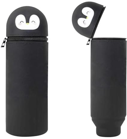 Jiahuade Kawaii Federmäppchen,Mäppchen,Federmäppchen Reißverschluss,2-in-1 Weiche Silikontasche,Stifte Mäppchen,Cartoon Federmäppchen, Stand Up Federmäppchen,Large Capacity Pencil Case