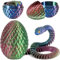 Joycabin 3D Gedruckte Schlange Spielzeug, Ostern 3D Gedrucktes Drachenei Schlangeneier, Easter Schlangeneier, 3D Gedruckte Tiere Spielzeug für Kinder Geschenke Schreibtisch Wohnkultur (Red Green Blue)