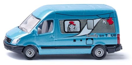 siku 1559, Campervan, Spielzeugauto für Kinder, Metall/Kunststoff, Blau, Vielseitig einsetzbar