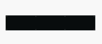 Kooples Hardware Kick Plate Square Profile – Multiple Sizes 150mm x 1.2mm – Powder Coat Black Finish BK – Door Protector with Fixings (800 x 150 x 1.2 mm)