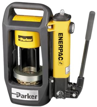 Parker MiniKrimp 94C-001-PFD Portable Hydraulic Hose Crimper | Includes Silver Die Ring & Hand Pump | Crimps 43 Series, 26 Series & HY Fittings | 30-Ton Field Repair Tool