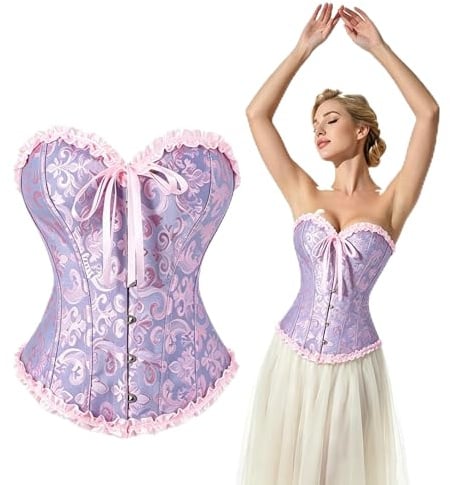 SilverChry Corsetto per Donne, Corsetto Stringivita, Bustino Donna Elegante, Bustier Donna Corpetto Top, Corsetti Bustino Vintage Gotico