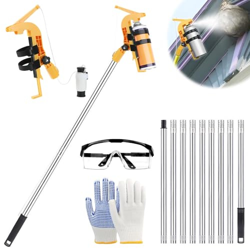 Sprühdosen Verlängerungsstangen Adapter,SprüHdosen VerläNgerung 3.6m | Spraydosen Verlängerung,Sprühdosen Verlängerung Adapter,für Wespennester & Rollladenkästen,Über-Kopf-Sprühen ohne Leiter