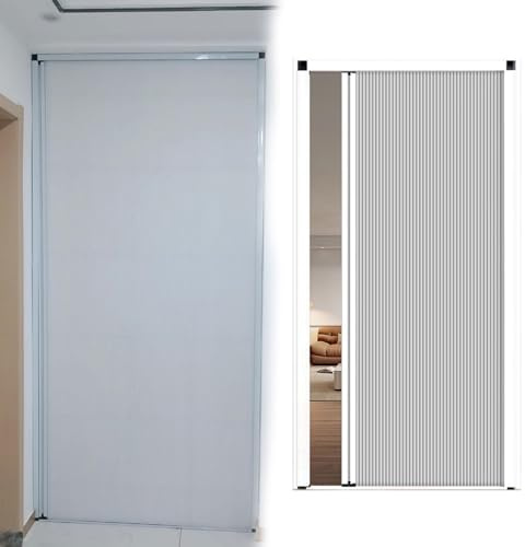 ZHANGshouf Porta a soffietto a nido d'ape, alta 90 x 200 cm, senza fori, per interni ed esterni, porta a fisarmonica bianca (90 x 200 cm)