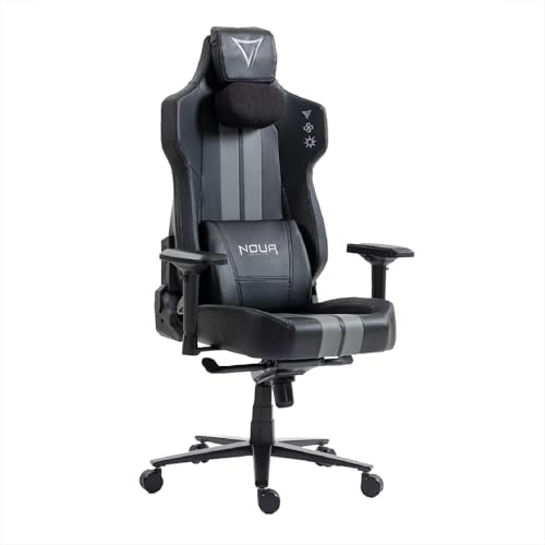 Noua Wave Sedia Gaming Ergonomica con Funzione a Dondolo | Braccioli 3D | Reclinabile 180° | Portata 150kg | Pelle Sintetica Premium