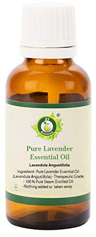 R V Essential Puro Lavanda Essenziale Olio 15ml (0.507oz)- Lavandula Angustifolia (100% Pure and Natural Steam Distilled) Pure lavender Essential Oil
