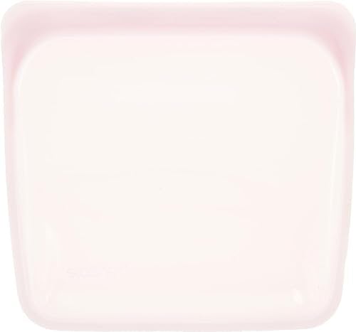 Stasher Premium Silicone Réutilisables Sac Quartz Rose, Sandwich Bag, Stockage des Aliments, Sac à Snacks, Durable, Résistant au Four, Lave-Vaisselle & Congélateur, Écologique, 828 ml