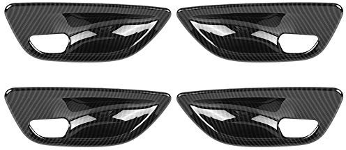 f10 Interior- 4pcs Carbon fiber Style ABS Interior Door Handle Bowl Cover Trim for 5 Series F10 2011-2016
