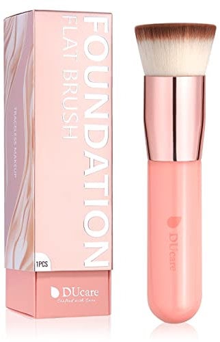 DUcare Foundation Pinsel Kabuki Make Up Pinsel Flat Top Pinsel Schminkpinsel Kosmetikpinsel - Ideal für Cremige, Pudrige oder Flüssige Foundation