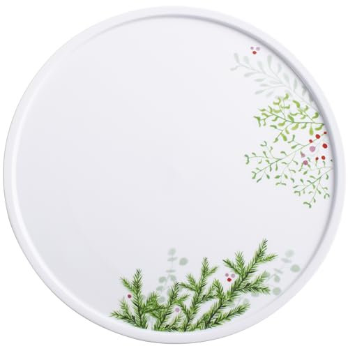 KAHLA Aronda Hello Winter Platte/Tortenplatte 31 cm | Servierteller mit Weihnachtsmotiv aus Porzellan