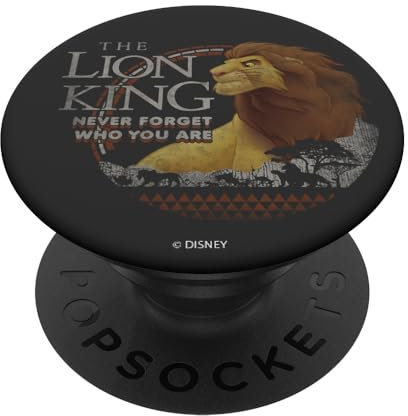 PopSockets Disney The Lion King Simba Never Forget Who You Are PopSockets PopGrip: Ausziehbarer Sockel und Griff für Handys/Tablets mit Tauschbarem Top