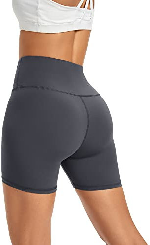 Promover Activewear-Shorts für Damen Kurze Leggings Blickdicht Radlerhose mit Taschen Hohe Taille Sporthose Trainieren Sportshorts Fitness Yoga Shorts Bauchkontrolle 4-Wege-Stretch Sommer Hotpants