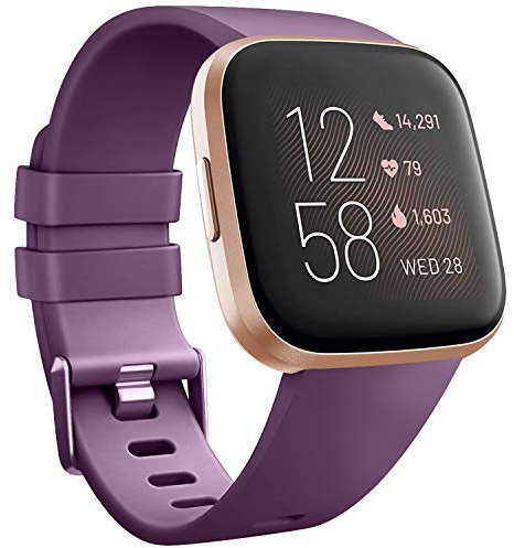 Wanme Compatible con Fitbit Versa 2 Correa Silicona suave Ajustable Deportivo Pulsera de Reemplazo Compatible para Fitbit Versa 2 SE Mujeres y Hombres Pequeño Grande (S, 06 Púrpura)